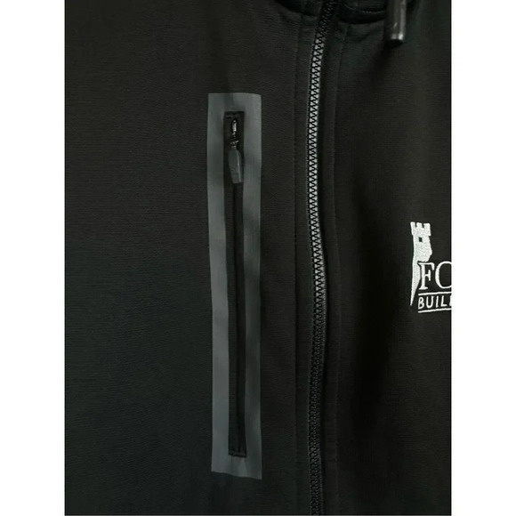 The North Face Mens Apex Fleece Full Zip Jacket XL Black Mock Neck Company Logo - Picture 4 of 14